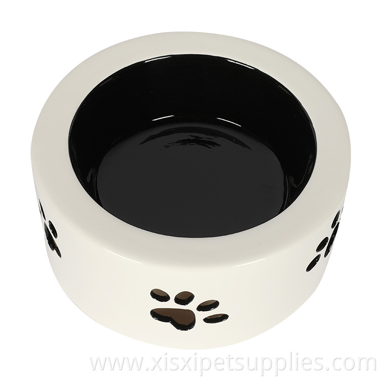 Wholesale Custom Logo Designer Raised Ceramic Pet Cat Dog Food Bowl